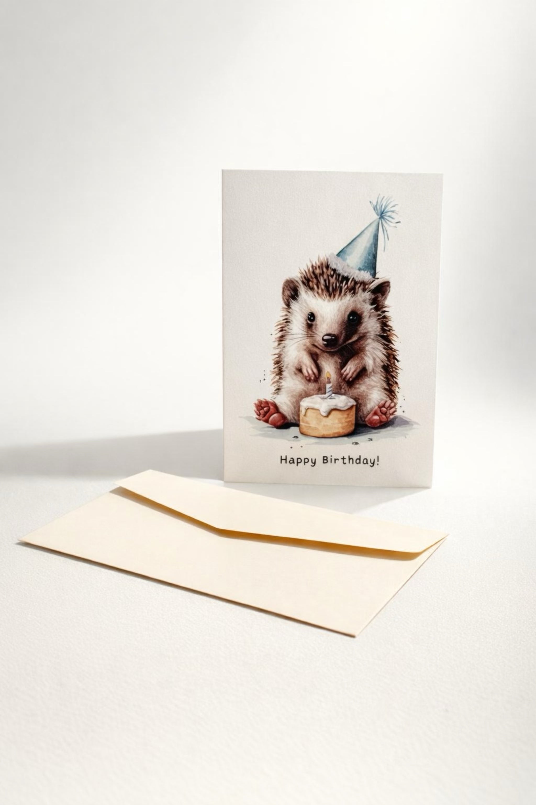 Hedgehog Happy Birthday Card With Envelope A6