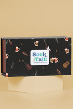 Men’s Bamboo Socks Music Dress Socks, Drummer, Guitar Novelty Socks- Gift Set by Sock Talk