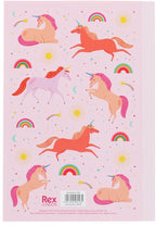 Pink Unicorn Pattern Lined Pages Notebook