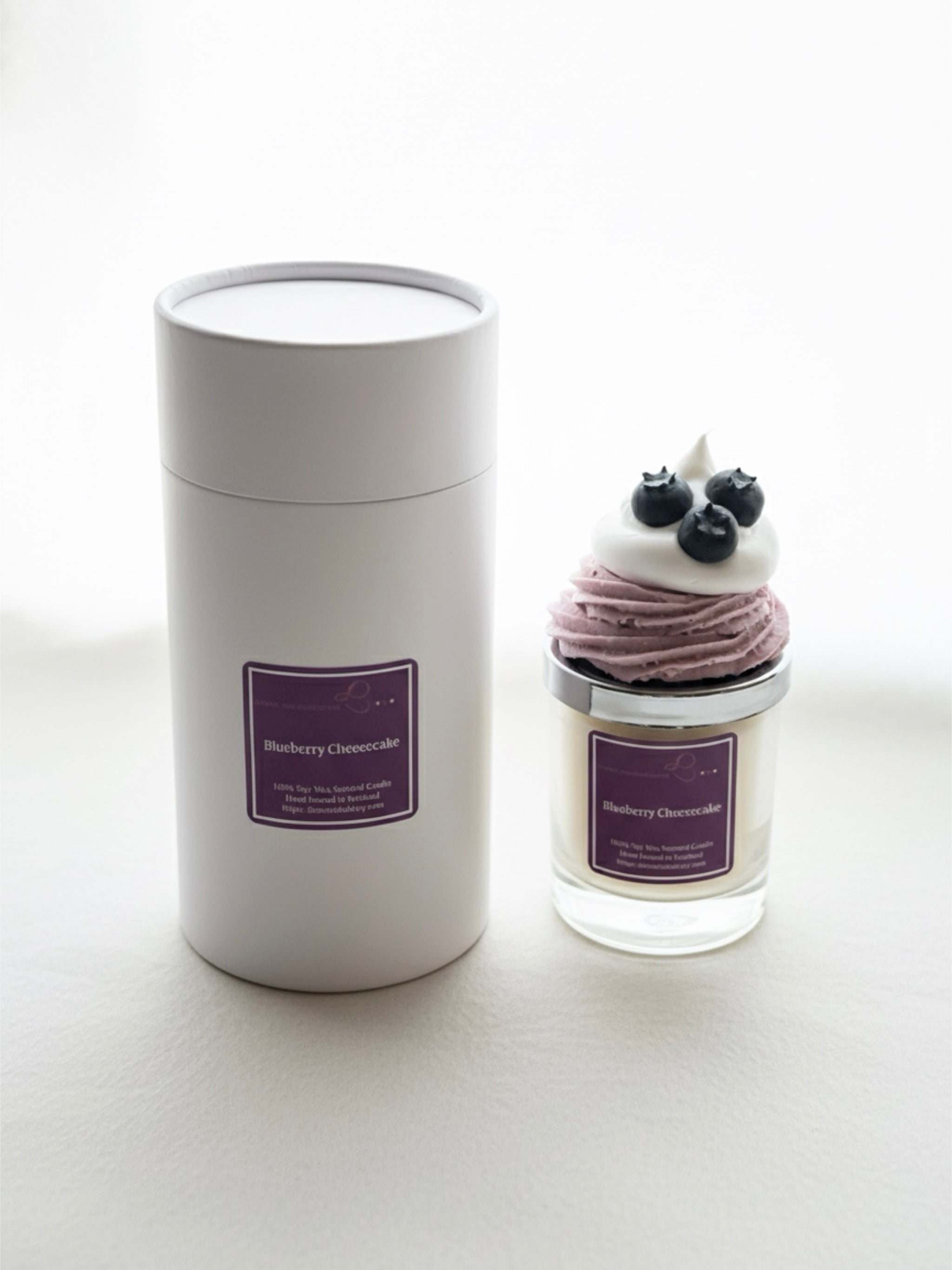 Blueberry Cheesecake Soy Wax Scented Candle by Donut Eat Bakery (Made in Scotland)