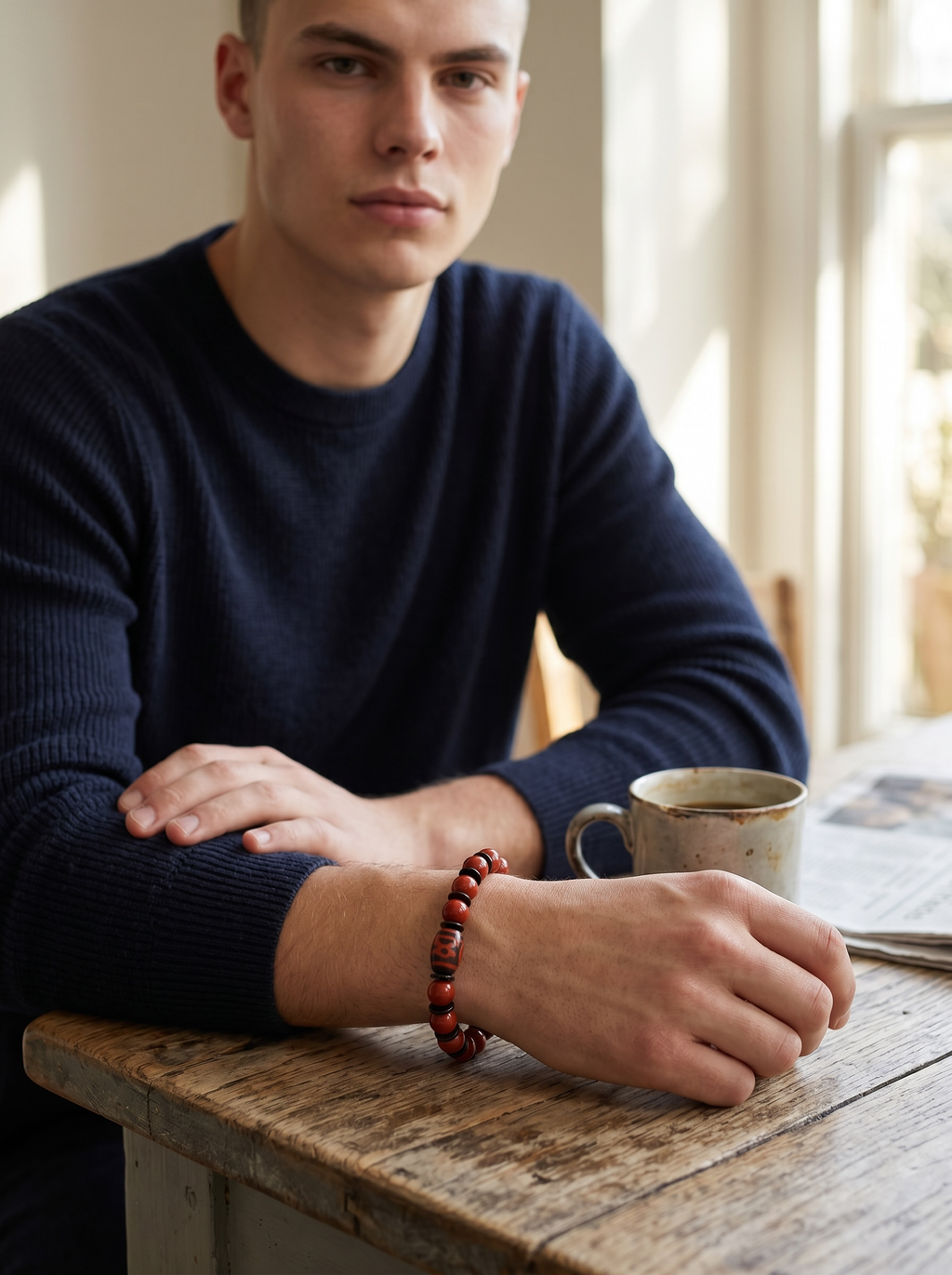 Red Jasper Prosperity Bracelet Handcrafted by Artist Kristine Keina