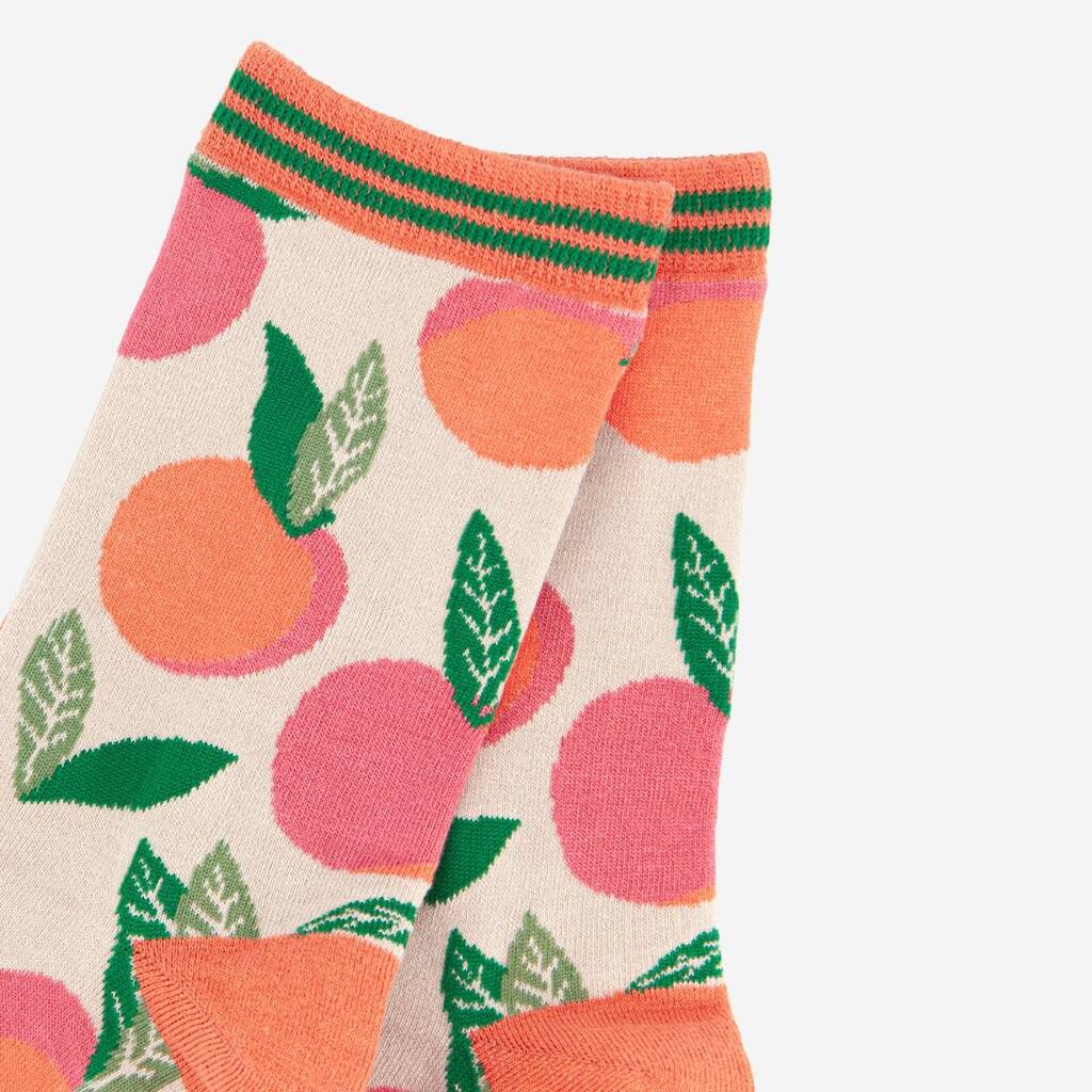 Women’s Bamboo Socks- Orange, Pink, Peaches by Sock Talk