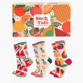 Women’s Bamboo Socks Gift Box- Cream, Fruit by Sock Talk