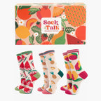 Women’s Bamboo Socks Gift Box- Cream, Fruit by Sock Talk