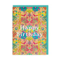 Neon Floral Ornate Garden Greeting Card by Ohh Deer