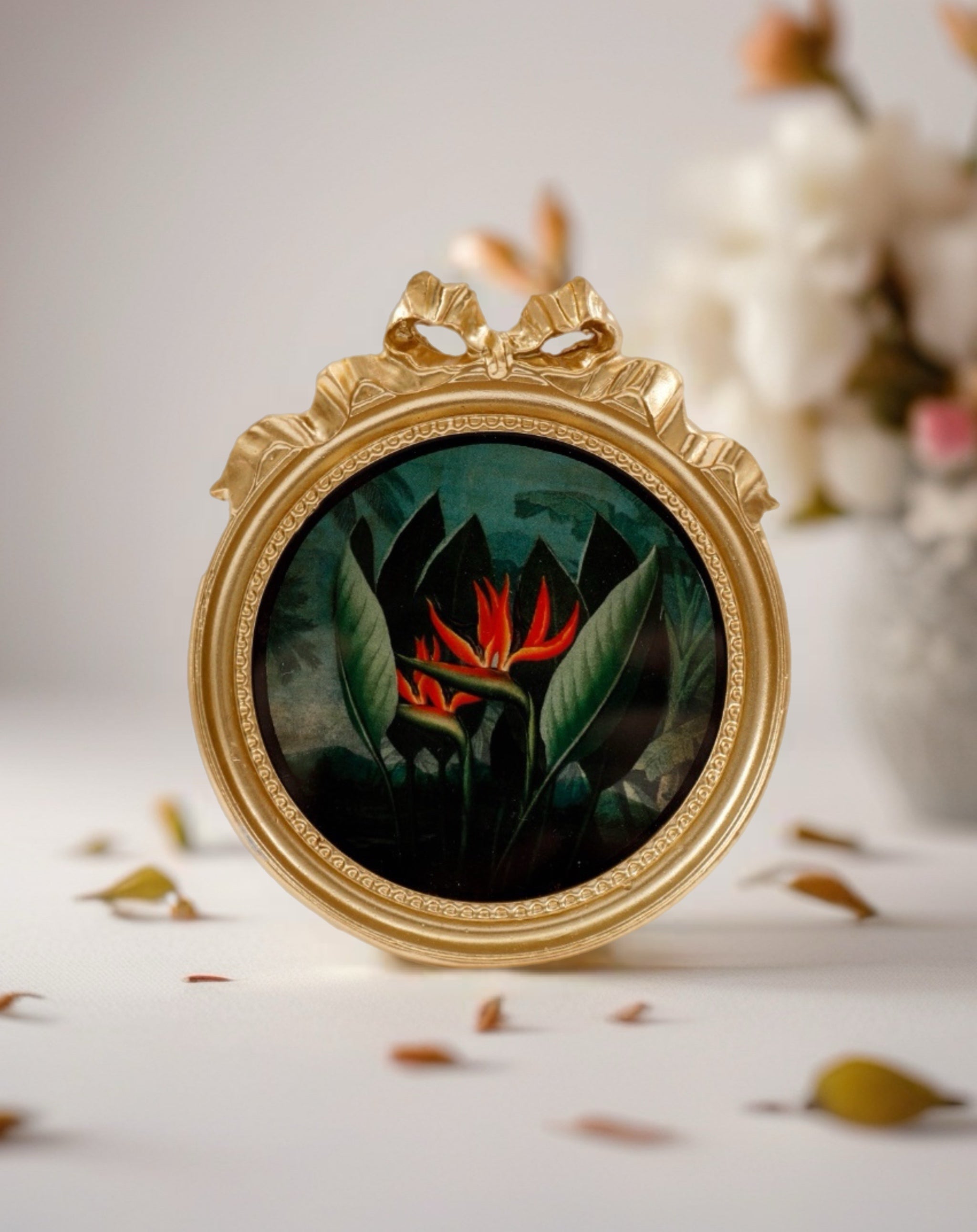 12.3cm Gold Bow Mini Frame