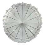 Boutique Frilled Pagoda Umbrella White with white handle by Soake