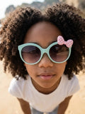 Kids Sunglasses Polka Dot Bow Tie Round Frame UV400 Protection