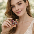 Charming Alloy Pave Rhinestone Butterfly Brooch
