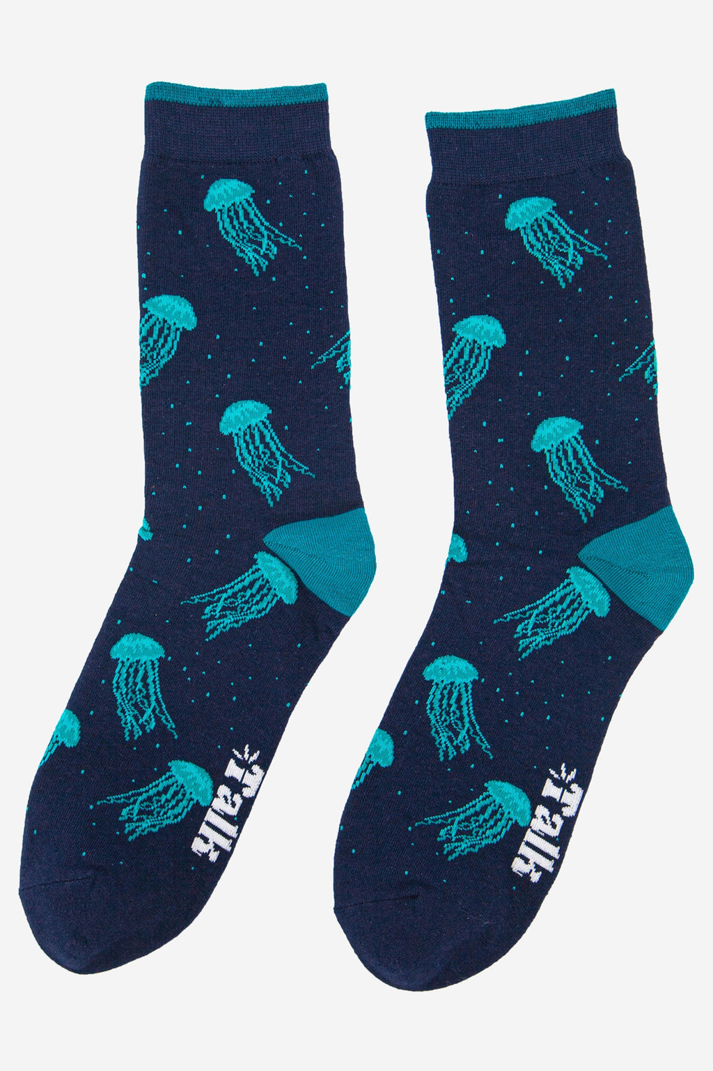 Men’s Floating Jellyfish Print Bamboo Socks by Sock Talk