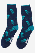 Men’s Floating Jellyfish Print Bamboo Socks by Sock Talk