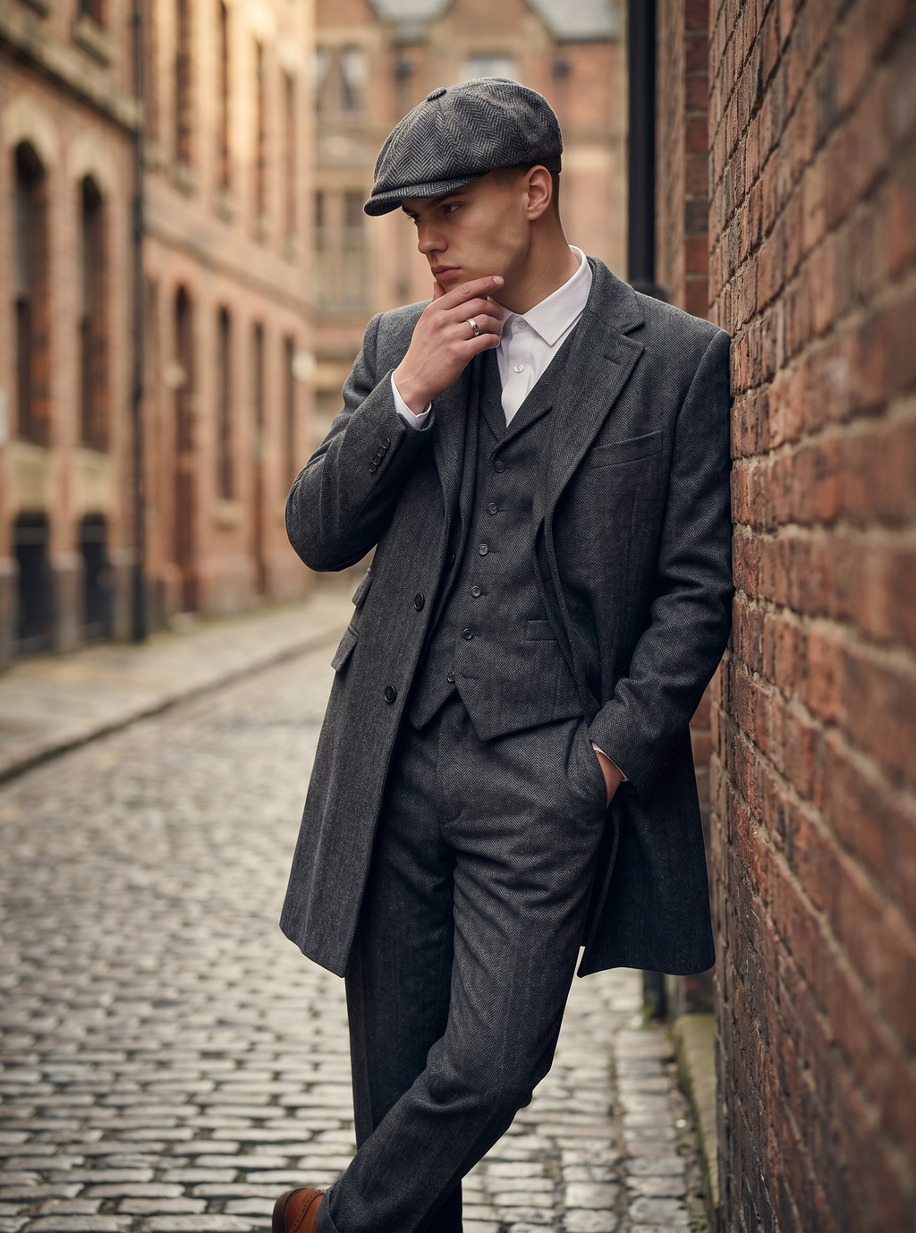 Scott Harris Tweed Newsboy Cap by Heather Hats & Accessories
