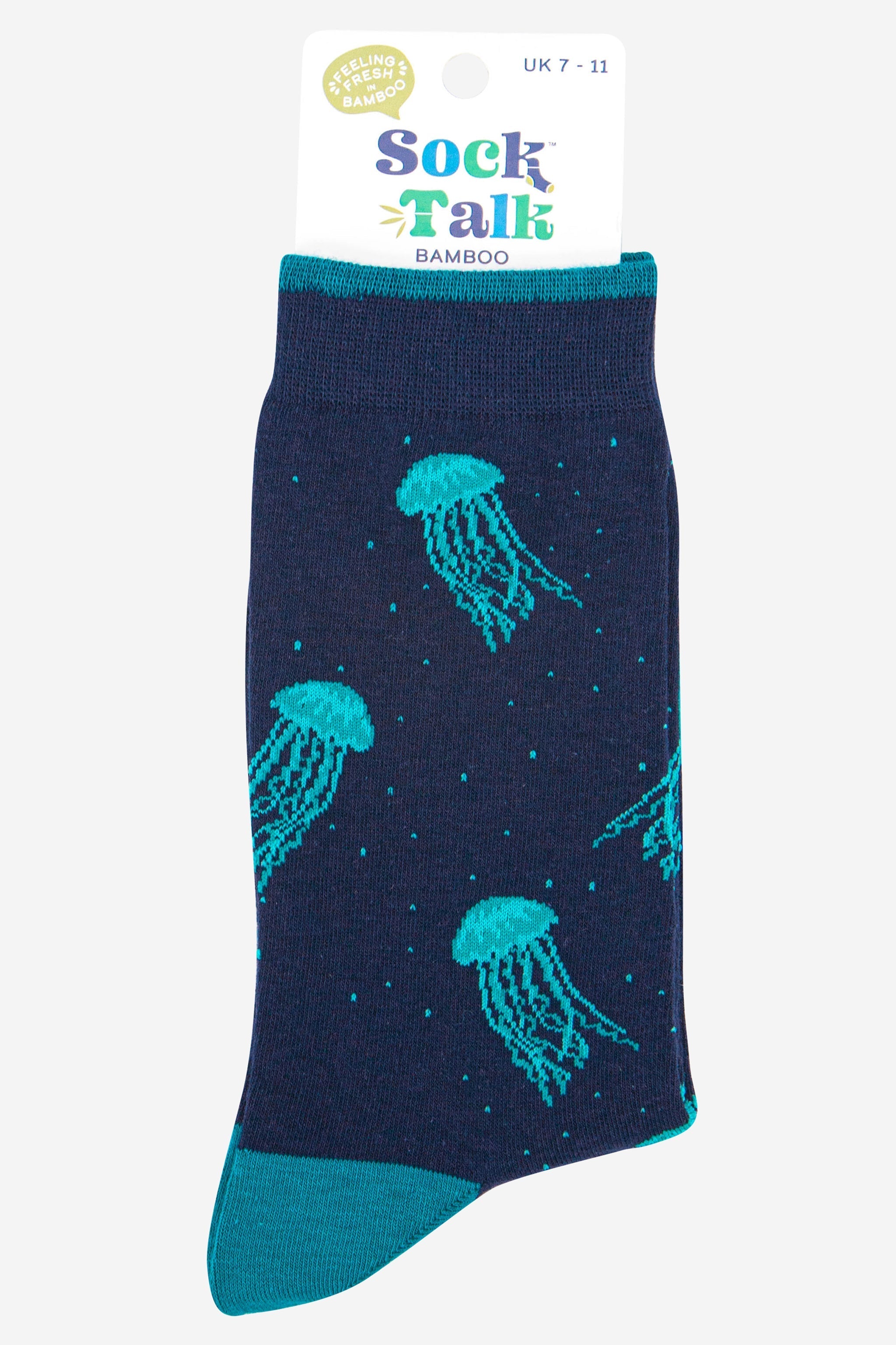 Men’s Floating Jellyfish Print Bamboo Socks by Sock Talk