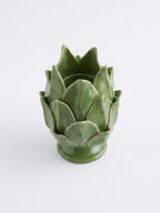 Satchville Glazed Artichoke Candle Holder | Sage Green