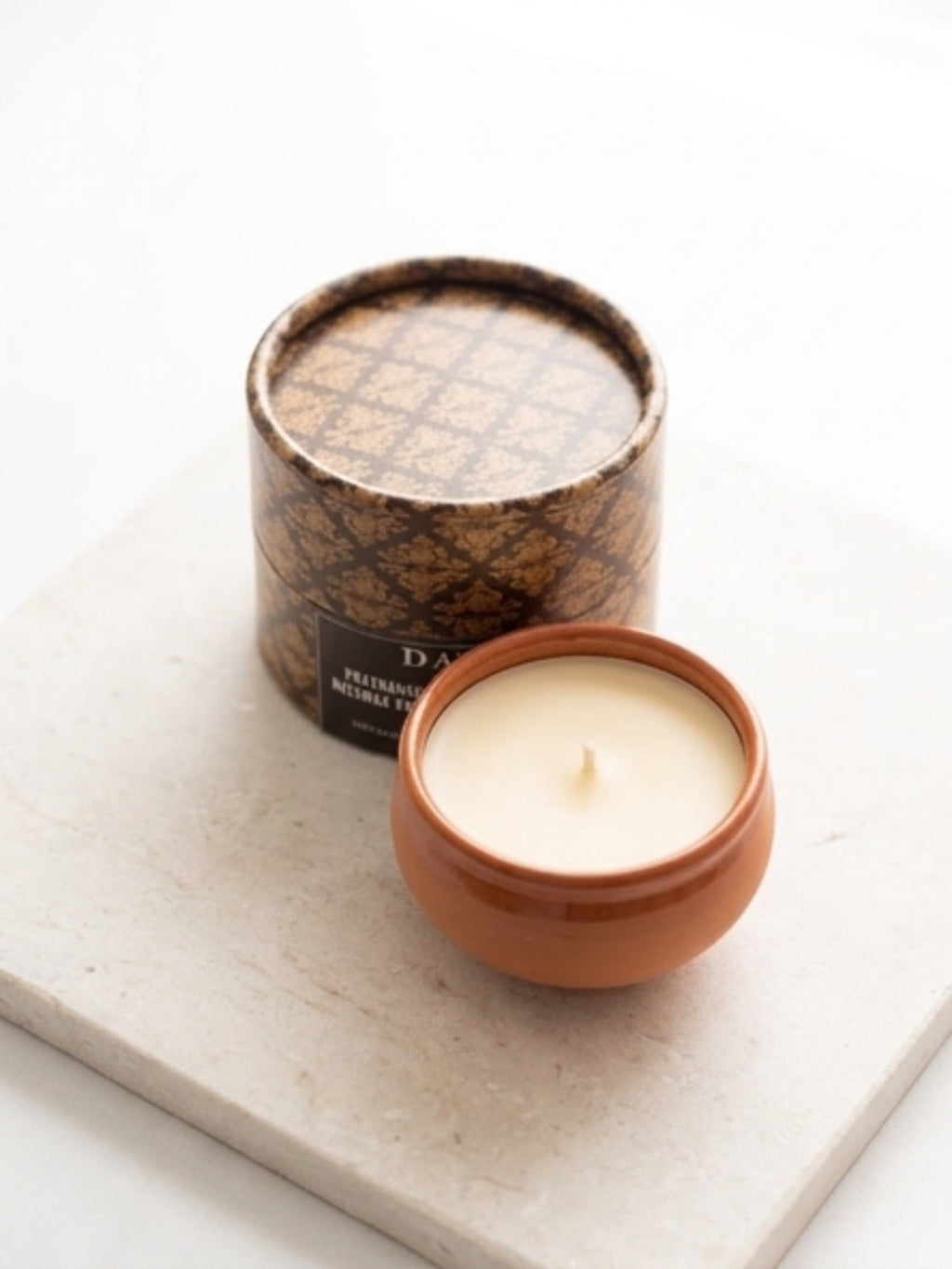 Prashansa | Original Lavender Scent – Medium Glazed Terracotta Dalit Candle