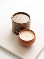 Prashansa | Original Lavender Scent – Medium Glazed Terracotta Dalit Candle