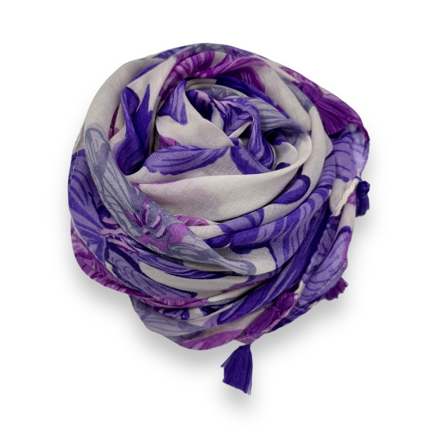 Summer Colour Plomeria Flower Print Scarf by London Scarves