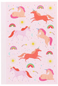 Pink Unicorn Pattern Lined Pages Notebook
