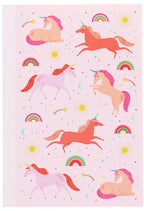 Pink Unicorn Pattern Lined Pages Notebook