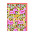 Neon Floral Pink Poppies Greeting Card by Ohh Deer