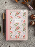 Rose Flutter Stripe A5 Premium Hardback Notebook. Designed By Cath Kidston