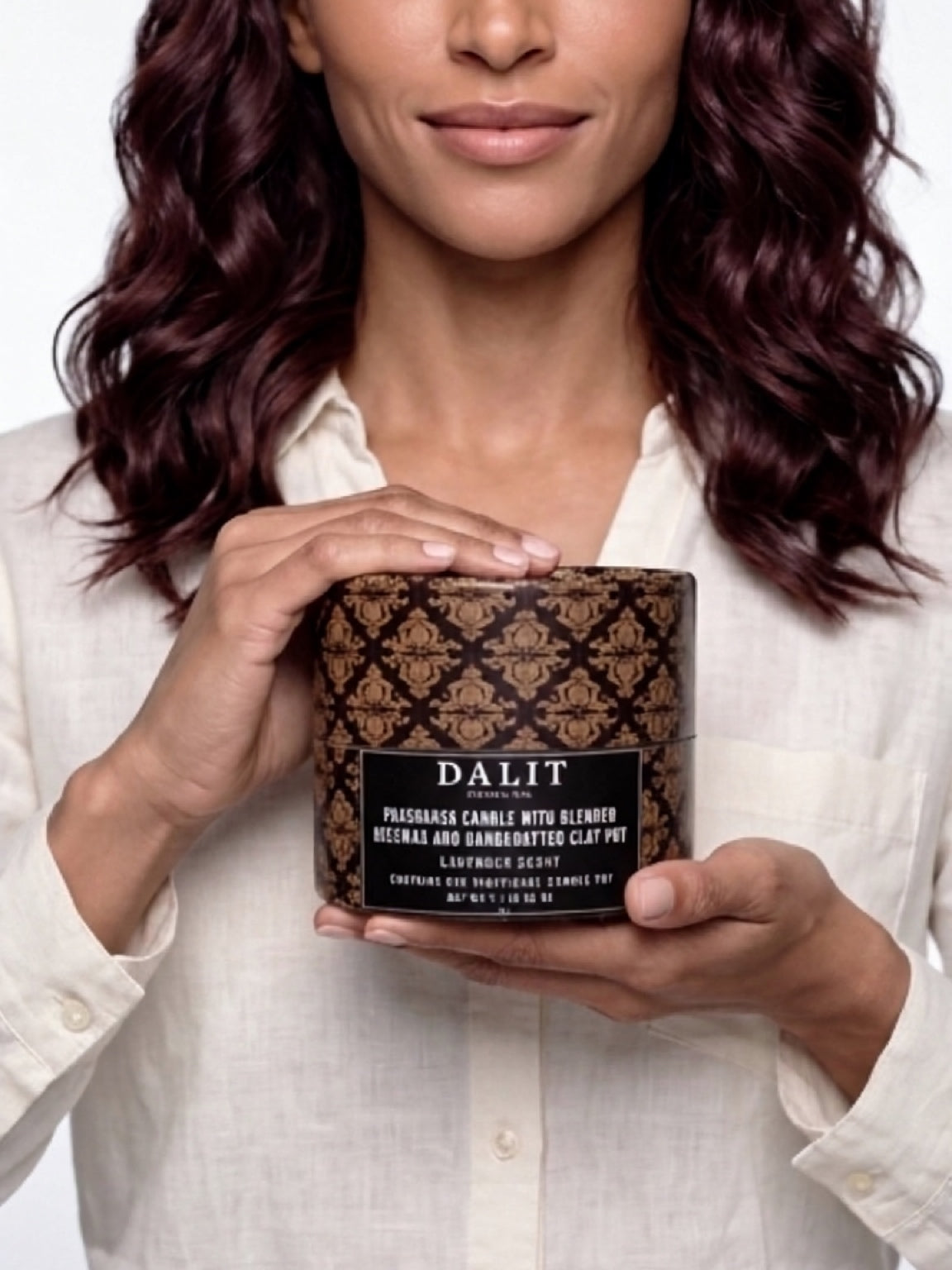 Prashansa | Original Lavender Scent – Medium Glazed Terracotta Dalit Candle