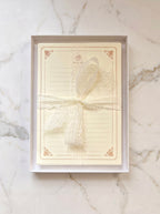 Vintage Lined Writing Paper Set – Premium Gift Boxed with Lace Ribbon