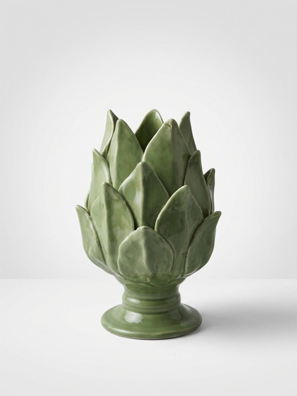 Satchville Glazed Artichoke Candle Holder | Sage Green