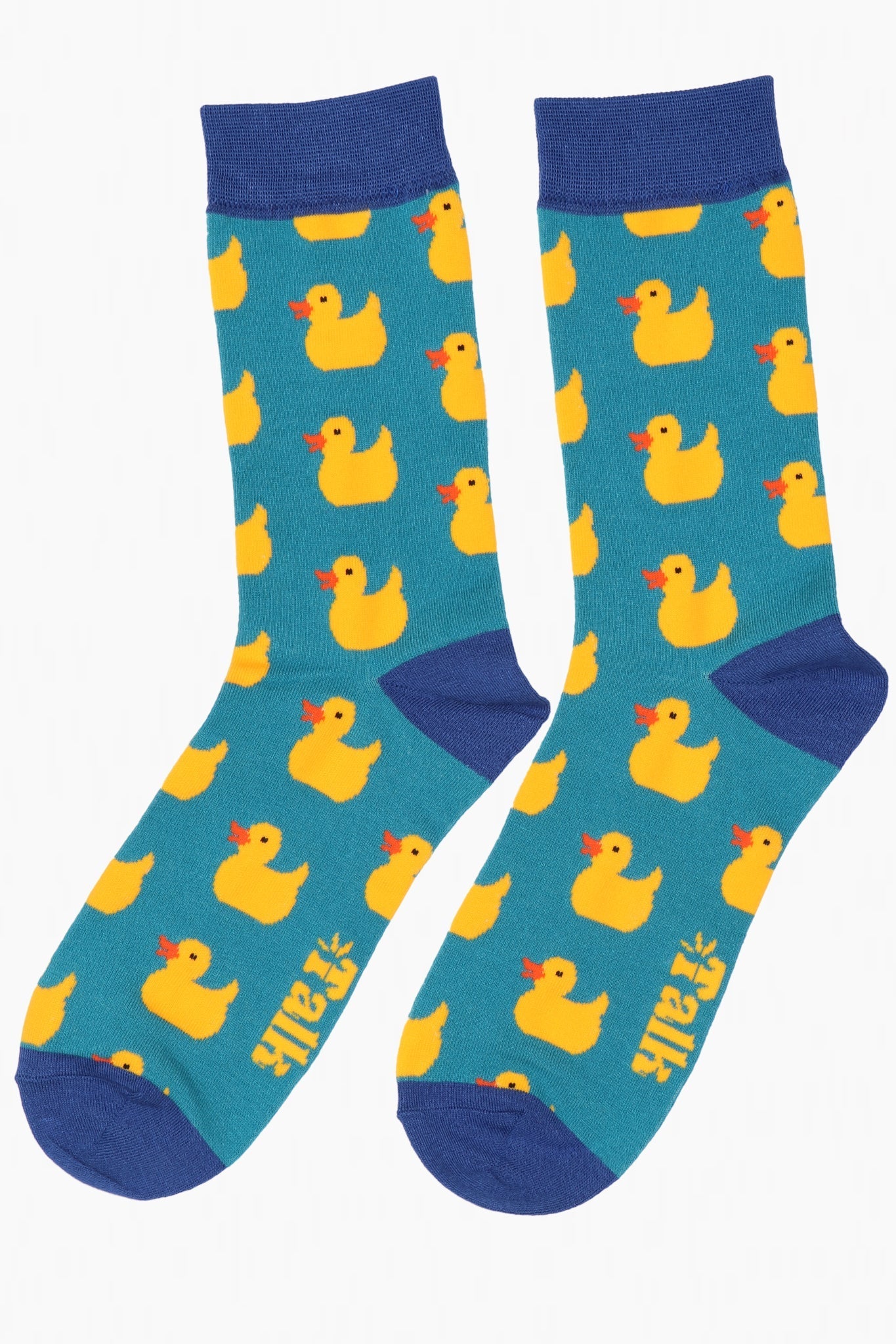 Men’s Rubber Duck Bamboo Socks in Turquoise Blue by Sock Talk