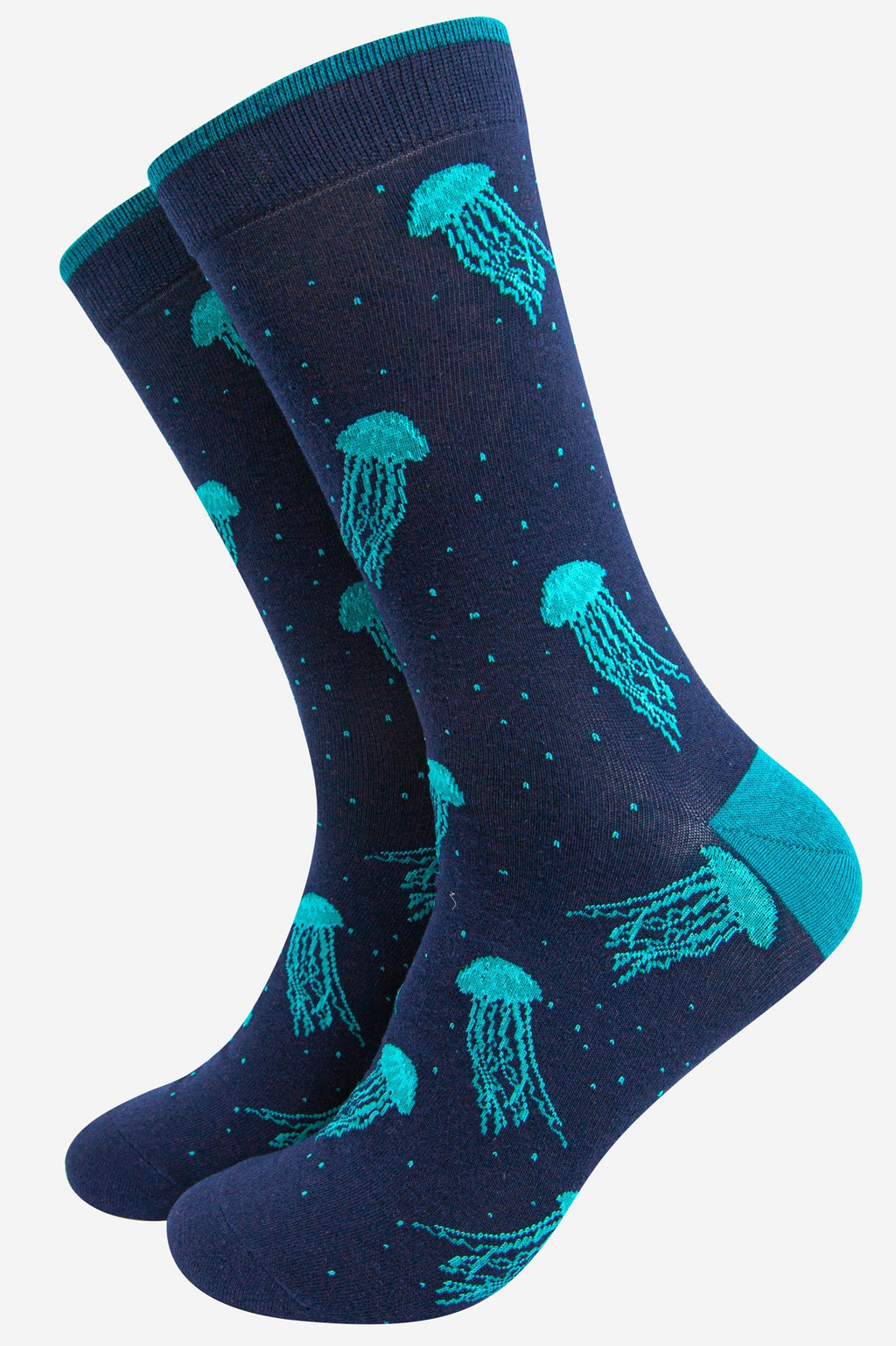 Men’s Floating Jellyfish Print Bamboo Socks by Sock Talk