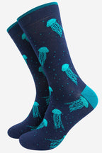 Men’s Floating Jellyfish Print Bamboo Socks by Sock Talk