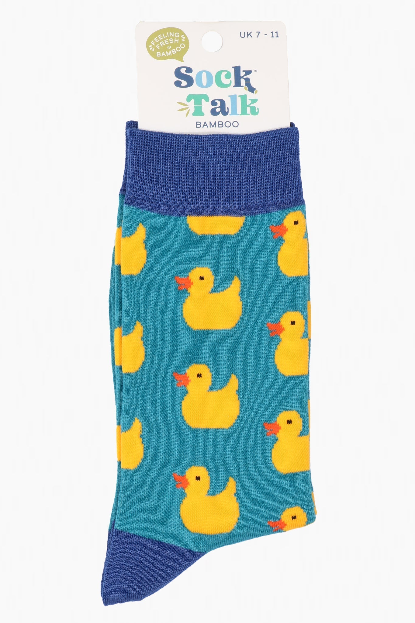 Men’s Rubber Duck Bamboo Socks in Turquoise Blue by Sock Talk