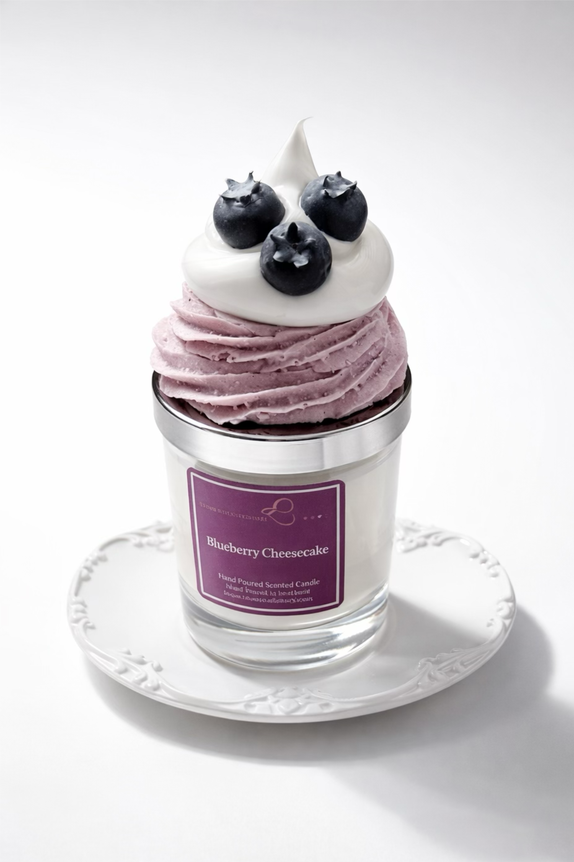 Blueberry Cheesecake Soy Wax Scented Candle by Donut Eat Bakery (Made in Scotland)