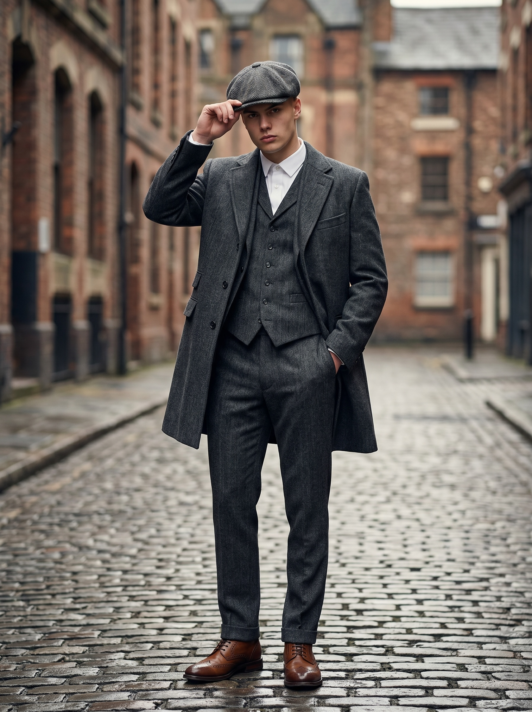 Scott Harris Tweed Newsboy Cap by Heather Hats & Accessories