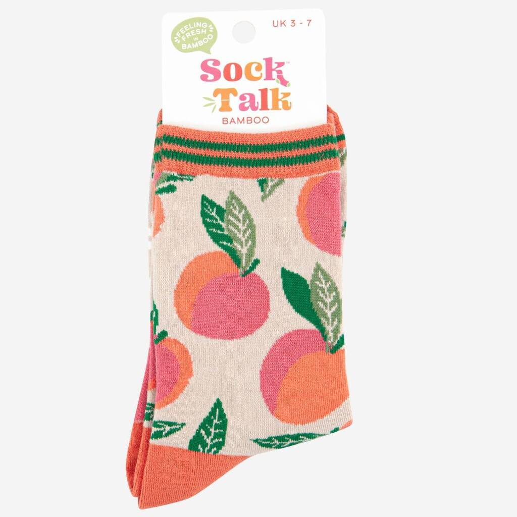 Women’s Bamboo Socks- Orange, Pink, Peaches by Sock Talk