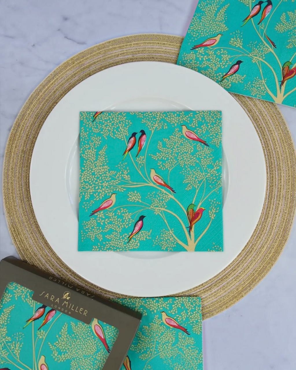 Sara Miller London Chelsea Birds Paper Napkins (20 Pack)