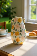 Colourful Floral Pattern Ceramic Vase by Portland Living