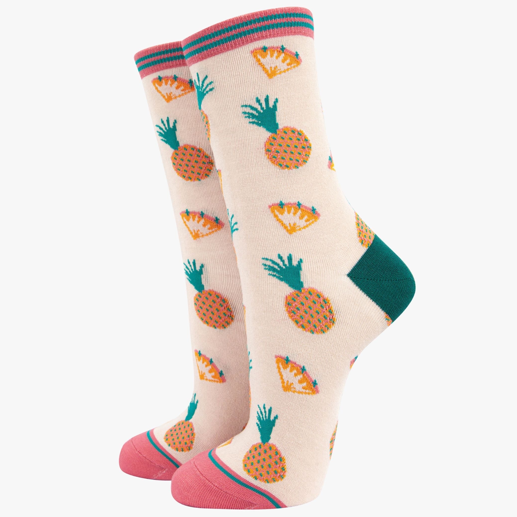 Women’s Bamboo Socks Gift Box- Cream, Fruit by Sock Talk