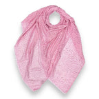 Lightweight Small Strokes with Small Golden Lines Pattern Scarf in Pink by London Scarves
