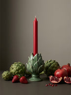 Satchville Glazed Artichoke Candle Holder | Sage Green