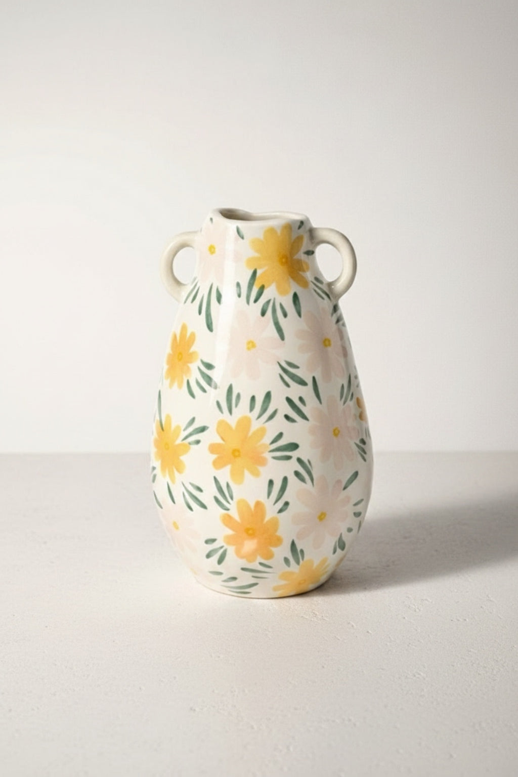 Colourful Floral Pattern Ceramic Vase by Portland Living