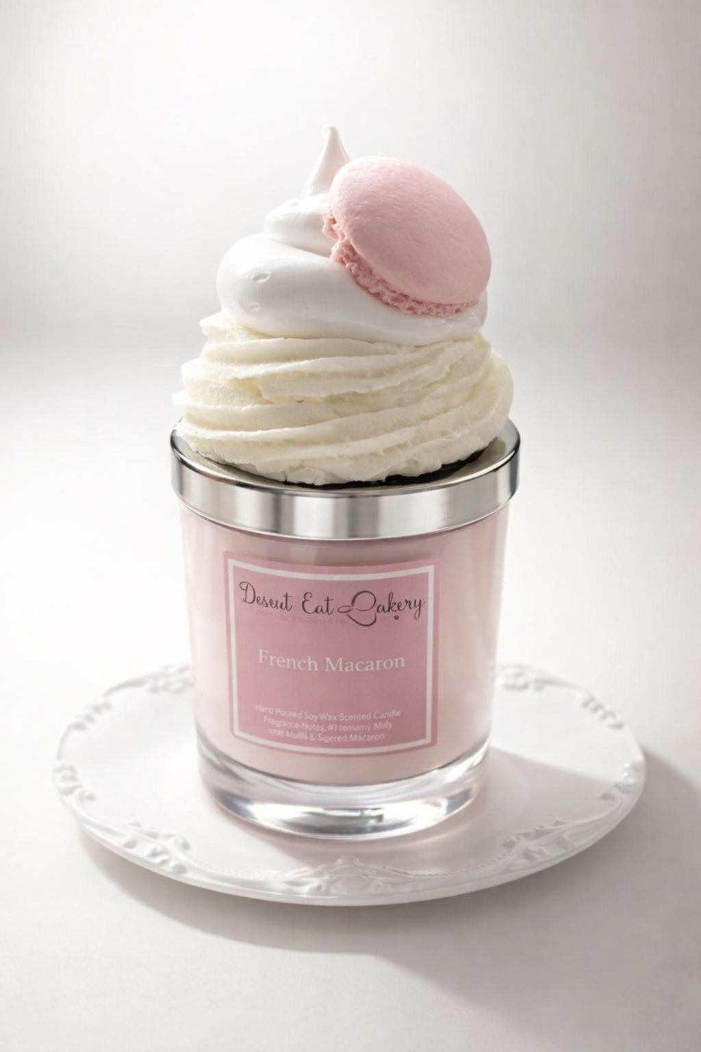 French Macaron Soy Wax Scented Candle by Donut Eat Bakery (Made in Scotland)