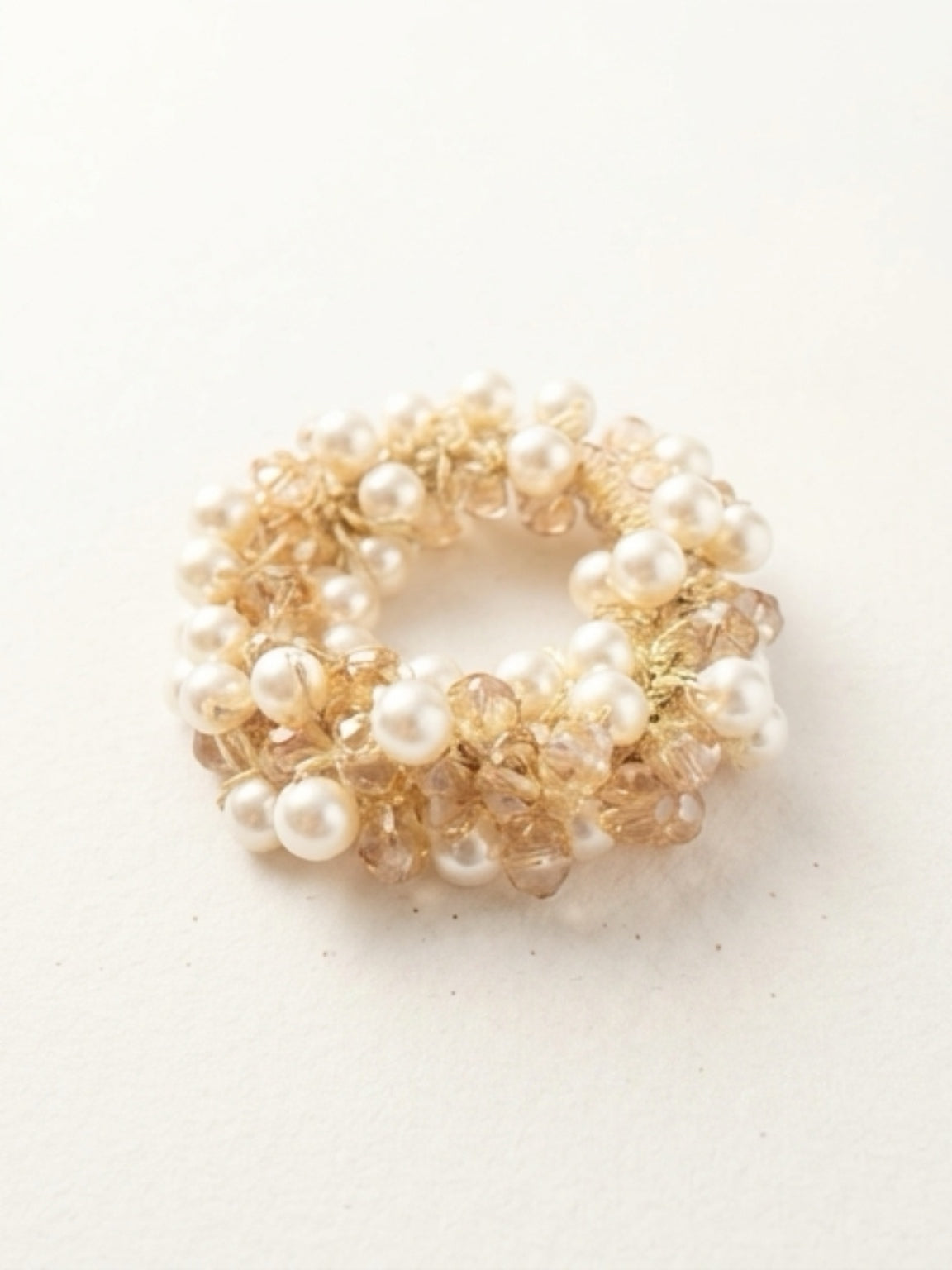 Elegant Imitation Pearl Hair Ties Crystal Elastic Hair Bands