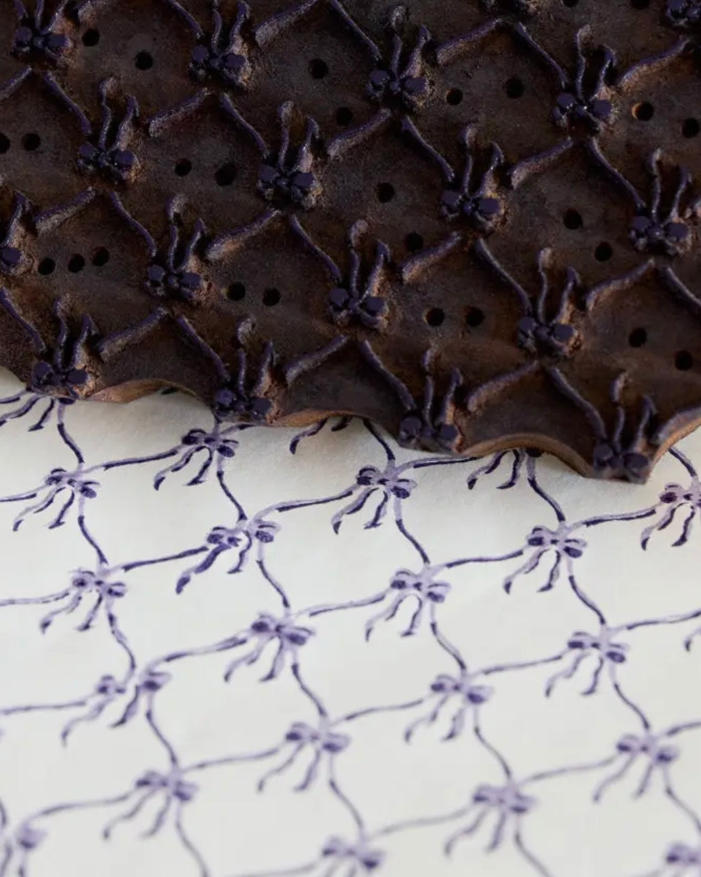 Block Printed Mini Gift Bag- Bows Violet Sorbet by Paper Mitchi
