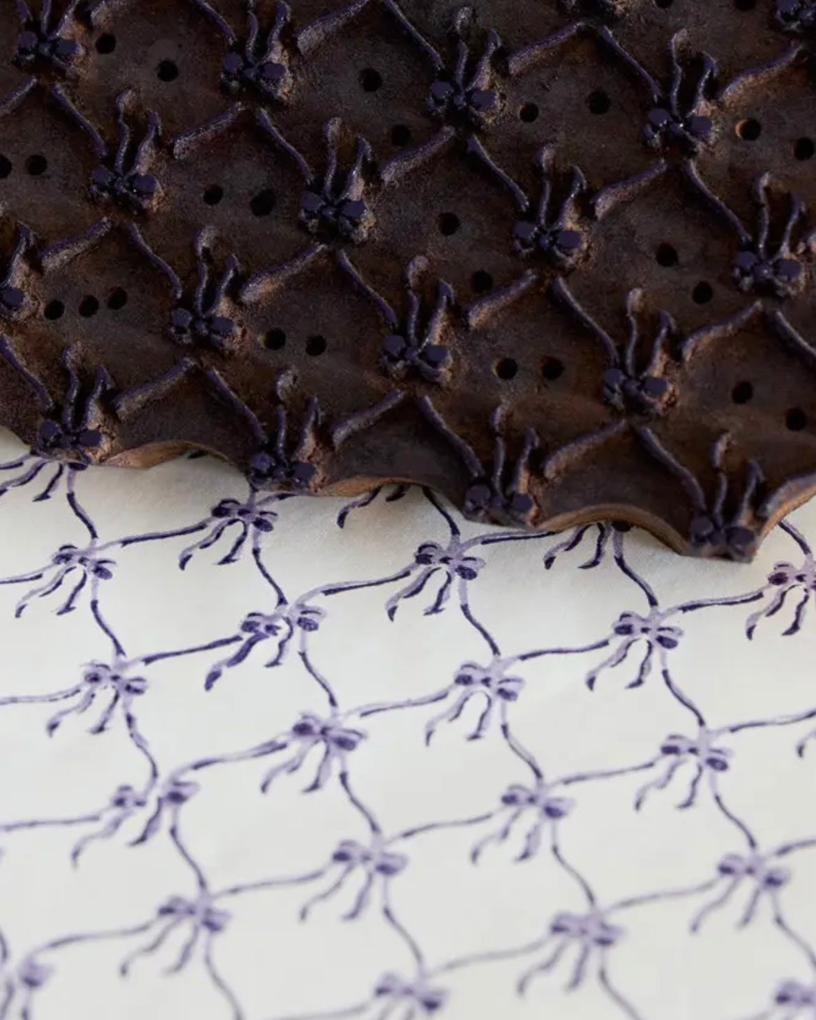 Block Printed Mini Gift Bag- Bows Violet Sorbet by Paper Mitchi