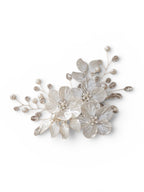 Bridal Hair Clip Handmade Pearl Rhinestone Flower Leaf Wedding Accessory Headpiece Elegant Jewelry For Women