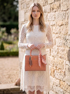 Elegant Monogram Tan Office Tote by Bessie London