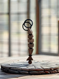 Alloy Greek Worry Fish Keychain With Coconut Discs by Kristine Keina