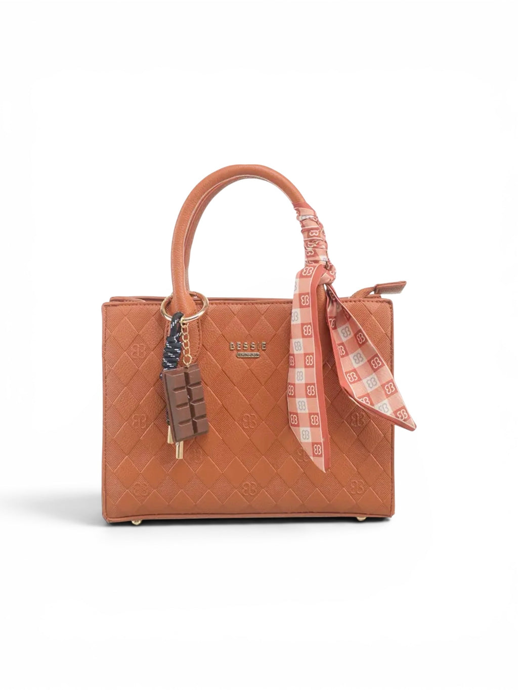 Elegant Monogram Tan Office Tote by Bessie London