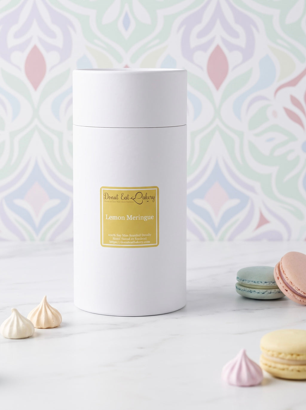 Lemon Meringue Pie Cupcake Candle by Donut Eat Bakery (Made in Scotland)